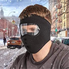 Masque moto pour l’hiver coupe-vent en polaire avec protection pour les yeux – قناع مضاد للبرد لسائقي الدراجات النارية