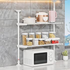 Étagère réglable à 2 niveaux avec double barre de Ajustable – حامل أغراض في المطبخ