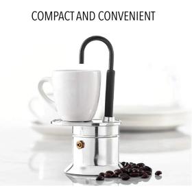 Cafetière Italienne Moka à Tube en Alliage d'Aluminium 50ml - ماكينة صنع قهوة الموكا الإيطالية بأنبوب من سبائك الألومنيوم