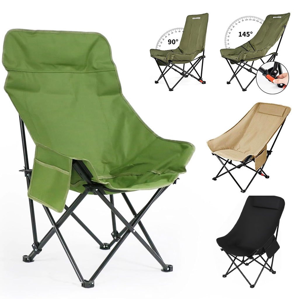1781086949707-lxwaib Chaise de Camping Pliante avec Dossier Réglable - كرسي تخييم بظهر عالي مريح قابل لتمديد - الصورة 1
