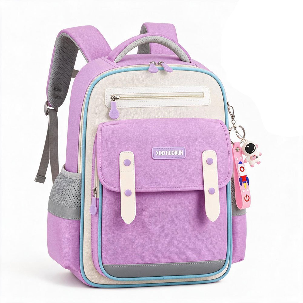 1785339115802-ewi3xe Sac à Dos Scolaire Style Kawaii Grand Volume Tissu Imperméable Mauve SACKDS01MV - حقيبة مدرسية بتصميم كاوايي - الصورة 1