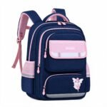 Sac à Dos Scolaire Style Kawaii Grand Volume Tissu Imperméable Rose et Bleu SACKDS07RSB - حقيبة مدرسية بتصميم كاوايي