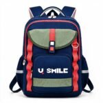Sac à Dos Scolaire pour Enfnats U-Smile Bleu et Vert SACKDS09BV - حقيبة مدرسية للأطفال