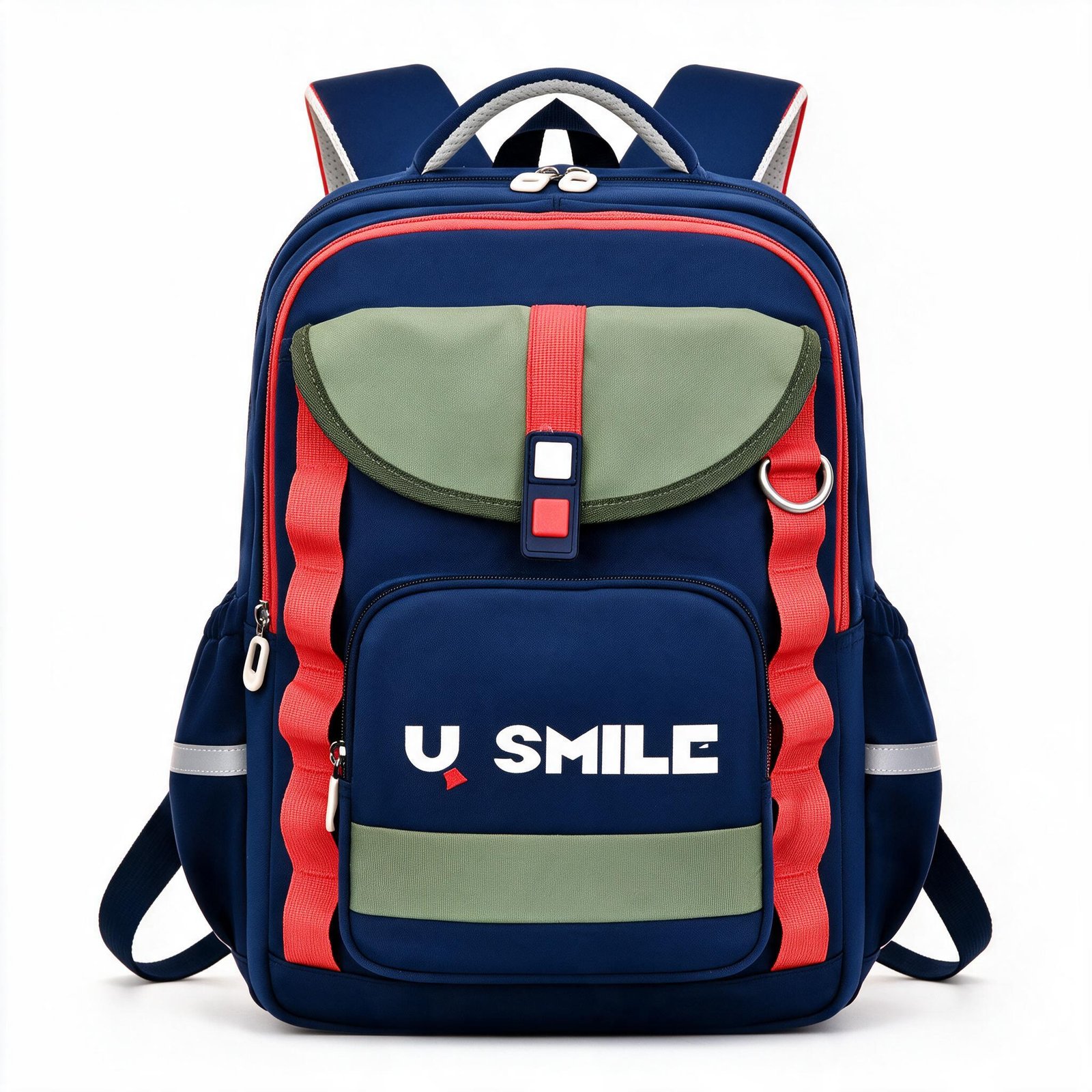 1785665413066_oq9pbu47_3 Sac à Dos Scolaire pour Enfnats U-Smile Bleu et Vert SACKDS09BV - حقيبة مدرسية للأطفال - الصورة 1