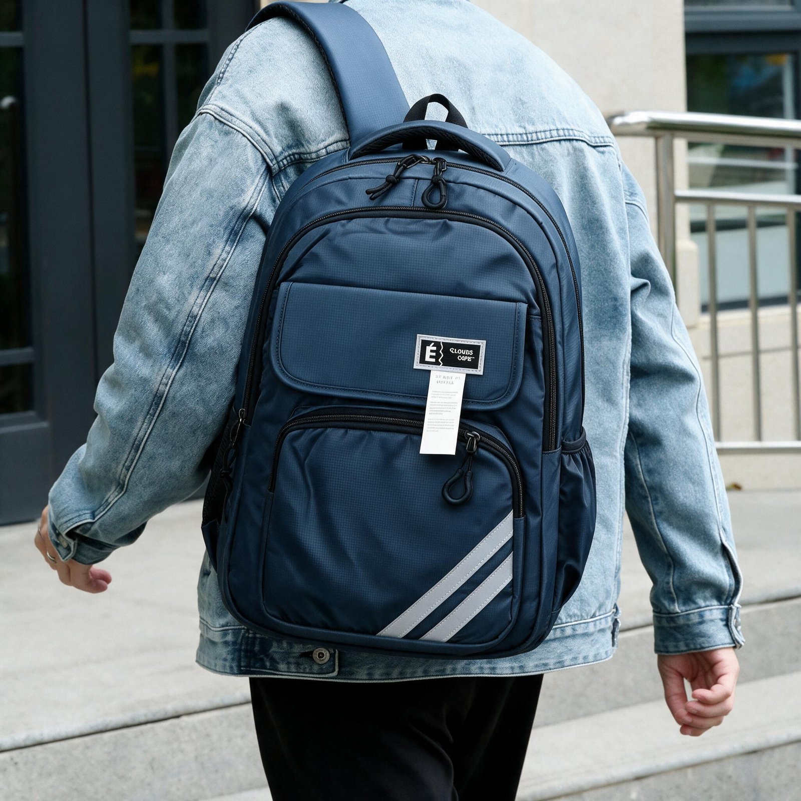 1786375648718_kfpc3dv7_magnific_create-image-like-img1-us_yi6bxgypw9 Sac à Dos Sport et Scolaire Multi-Poches Tissu Oxford Résistant et Imperméable Bleu SACKDS27BL - حقيبة ظهر رياضية ومدرسية متعددة الجيوب مع عواكس ضوئية - الصورة 1
