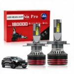 Ampoules LED pour Voiture M8 Pro 120W - Très Haute Luminosité 60 000 LM H4 - مصابيح للسيارات عالية الأداء إضاءة بيضاء