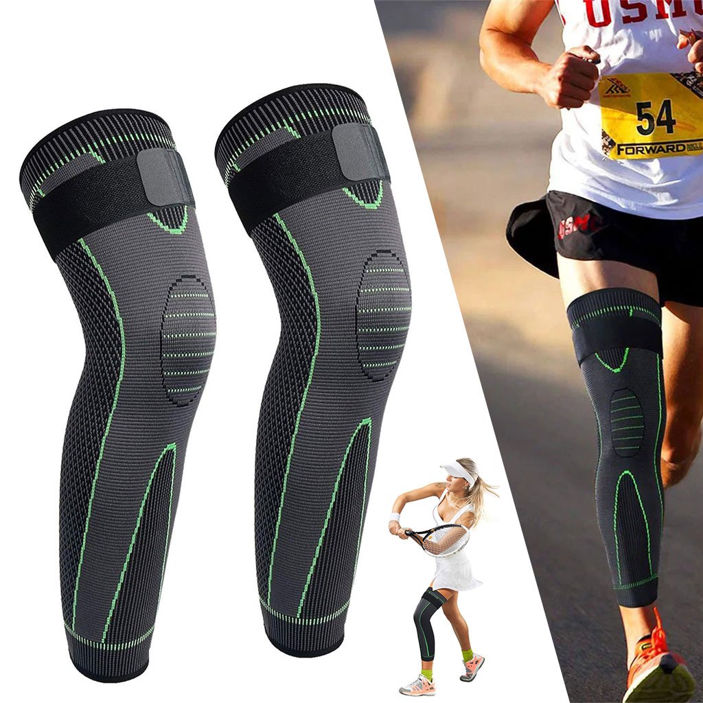 1786785557943_n4izabro_1 Jambière de Compression Longue avec Sangle Réglable et Tricotage 3D 2Pcs - مشد الساق الكامل والمفصل مع حزام تثبيت 2 قطع - الصورة 1