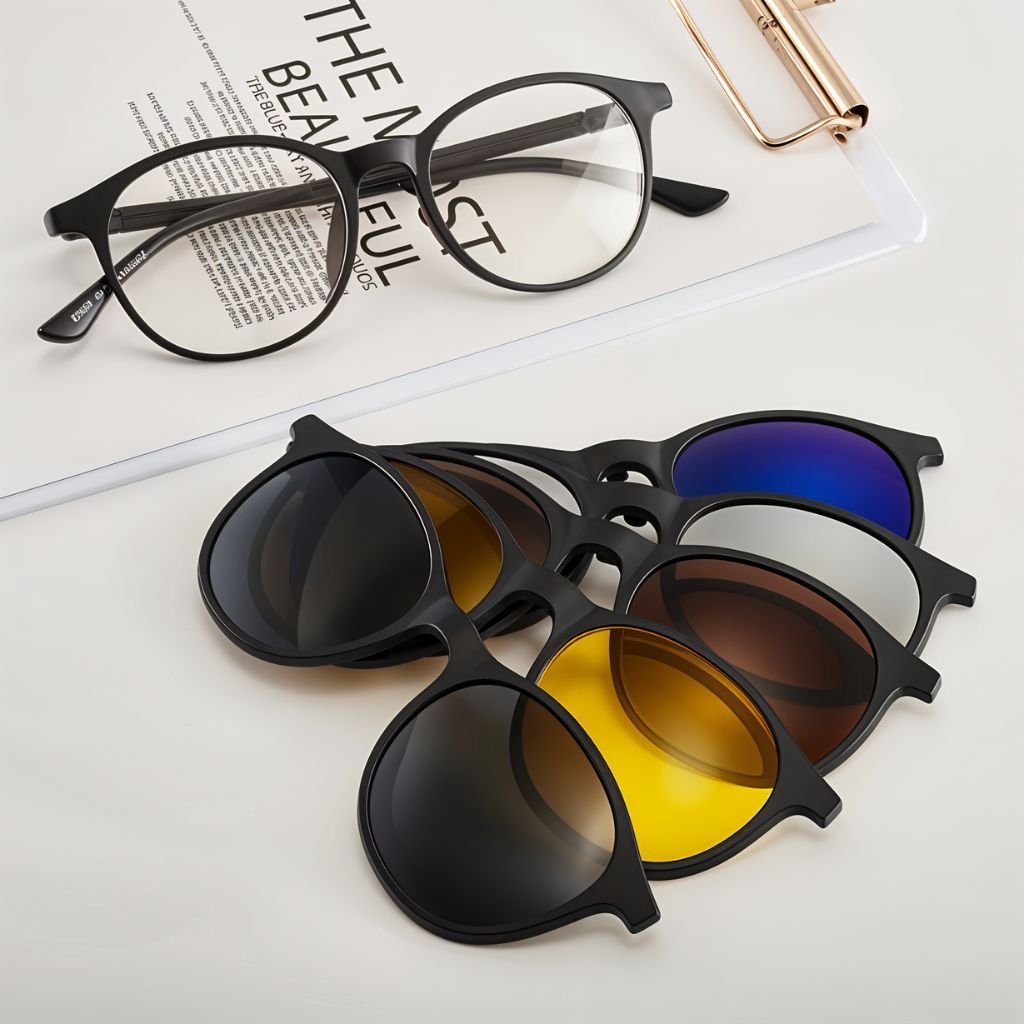 3898-marketing-0-1779115735298 Lunette 6 En 1 2231A Optique / Soleil / Nuit - نظارات شمسية مغناطيسية - الصورة 1