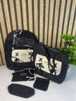 ⁦Sac à Dos Multifonctionnel Kawaii Grand Volume Imperméable et Résistant 5Pcs Noir SACKDS11N - حقيبة ظهر بعدة قطع بتصميم كاوايي⁩ - الصورة ⁦3⁩