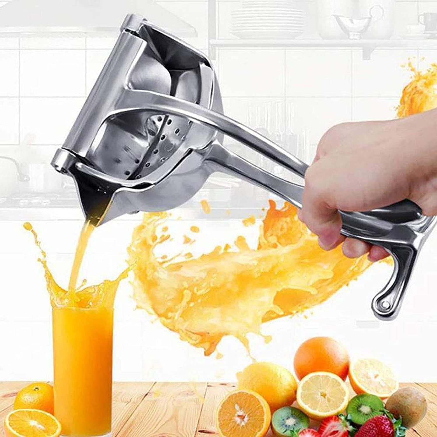 71uRpBzlRqL._SL1500_.jpg Presse-agrumes à main en aluminium pour Jus de fruits - الصورة 1