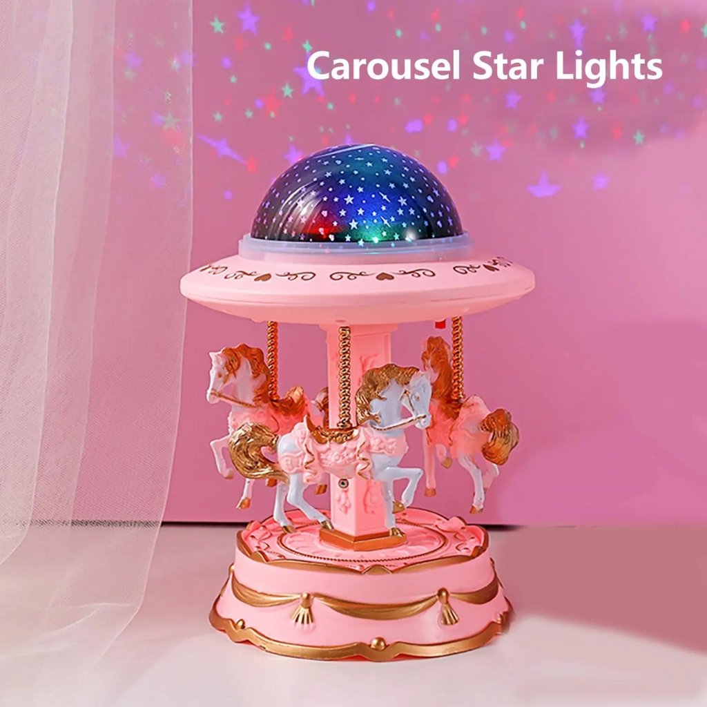 xr:d:DAFz9De9ed8:200,j:7585598296063532110,t:23112813 Carrousel Music Box avec projecteur ciel étoilé - الصورة 1