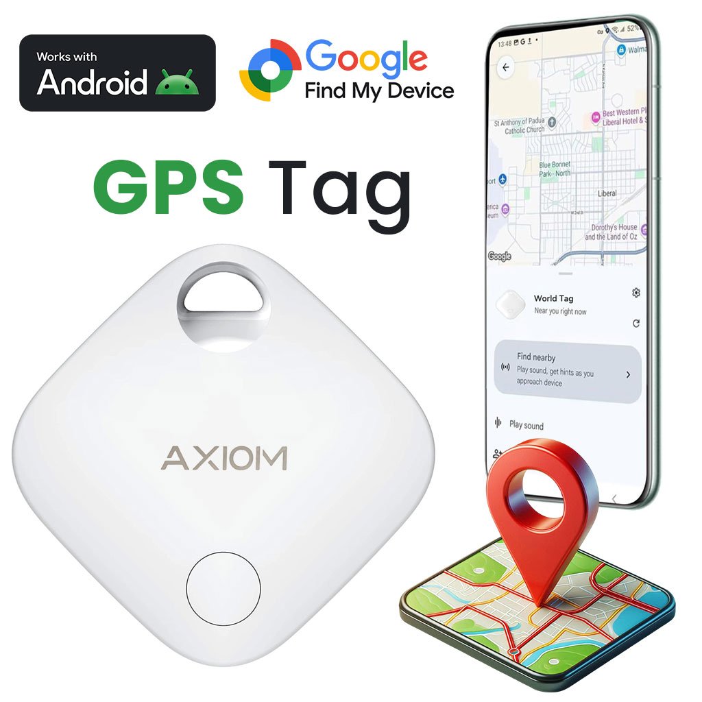 Axiom-cnc-1.jpg AXIOM GPS Tag Fonctionne avec l’application Google Find My Device – جهاز تعقب ذكي - الصورة 1