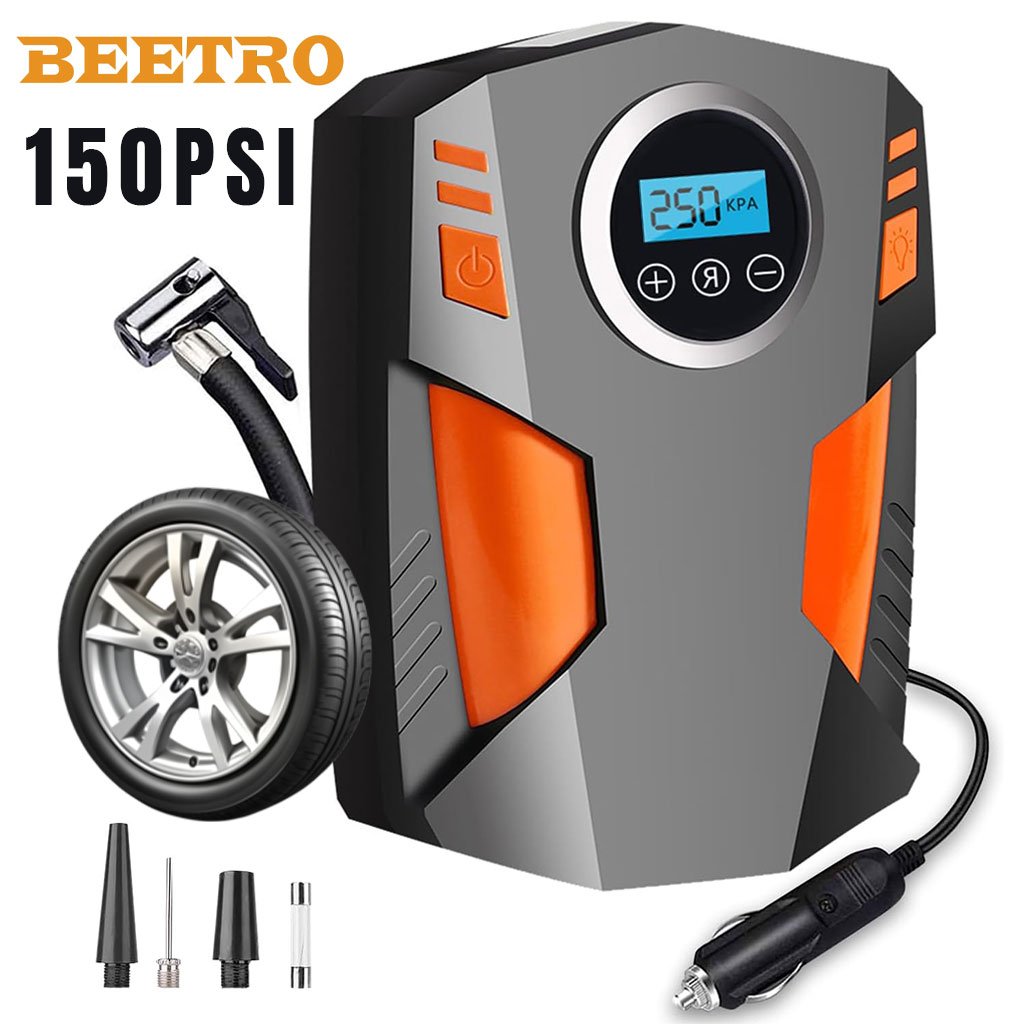 BE0173-CNC-1-3.jpg Compresseur d’Air Numérique pour Voiture et Moto 150Psi BE0173 – جهاز ضغط العجلات محمول - الصورة 1
