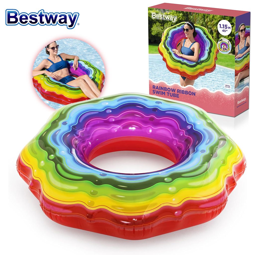 Bestway-36163-cnc.jpg Bouée Gonflable Multicouleurs Pour Enfant Bestway 36163 – عوامة أطفال - الصورة 1