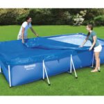 ⁦Grande bâche de piscine rectangulaire en polyéthylène 400 x 211 cm Bestway 58107 – غطاء مسبح⁩ - الصورة ⁦3⁩