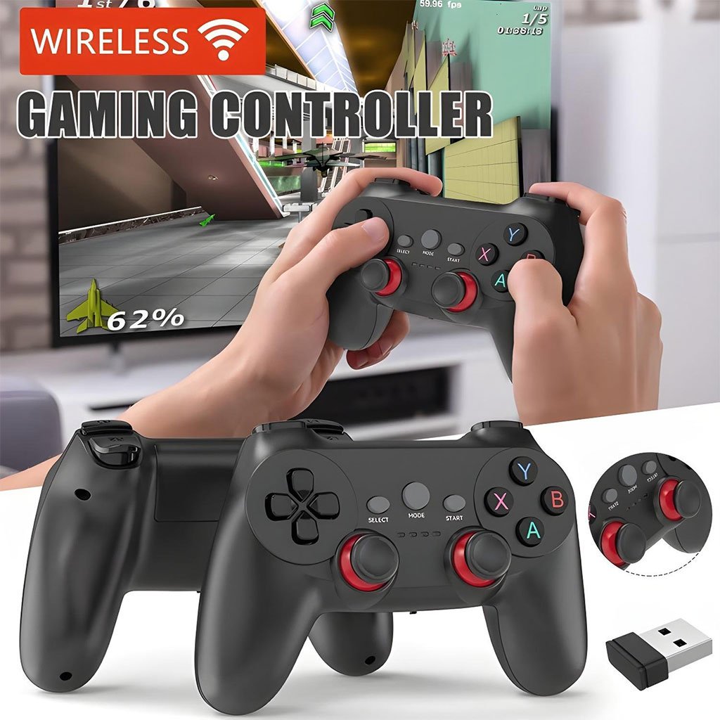 CM-019-CNC-1-2.jpg Manette de jeu sans fil Compatible avec Android TV , Steam, PC, TVBOX, PS3 CM019 – يد تحكم لاسلكية - الصورة 1