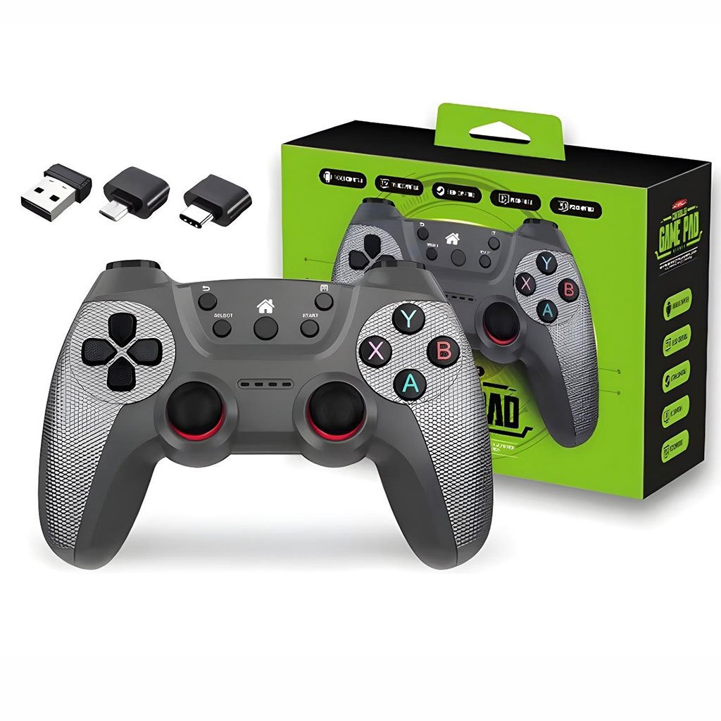 CM029-CNC-2.jpg Manette de jeu sans fil 2.4G Compatible avec Android TV Box, Steam, PC, TVBOX, PS3 – يد تحكم لاسلكية - الصورة 1