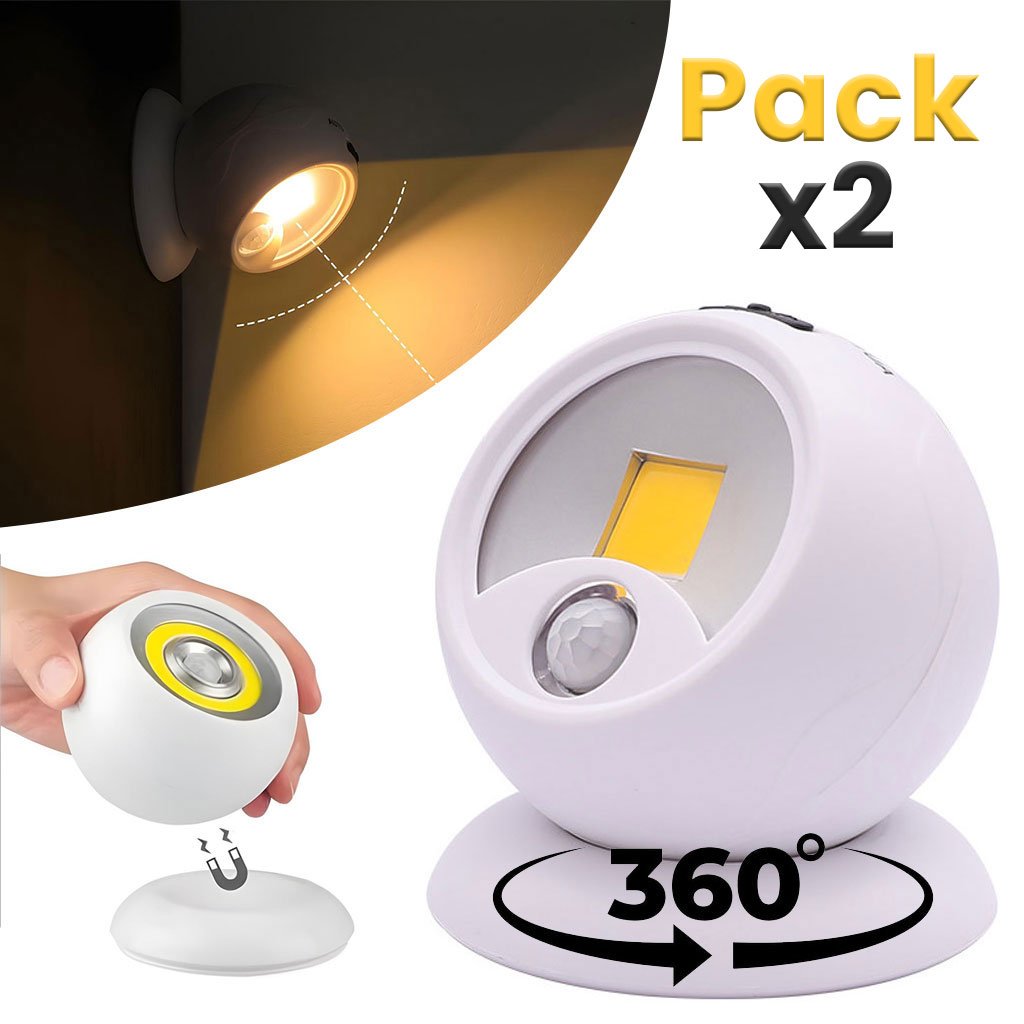 COB-PACK-2.jpg Pack 2 Lampe COB à détecteur de mouvement portable à 360 ° - الصورة 1