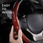 ⁦Couvre volant de voiture en fibre de carbone de haute qualité – غطاء عجلة القيادة⁩ - الصورة ⁦4⁩