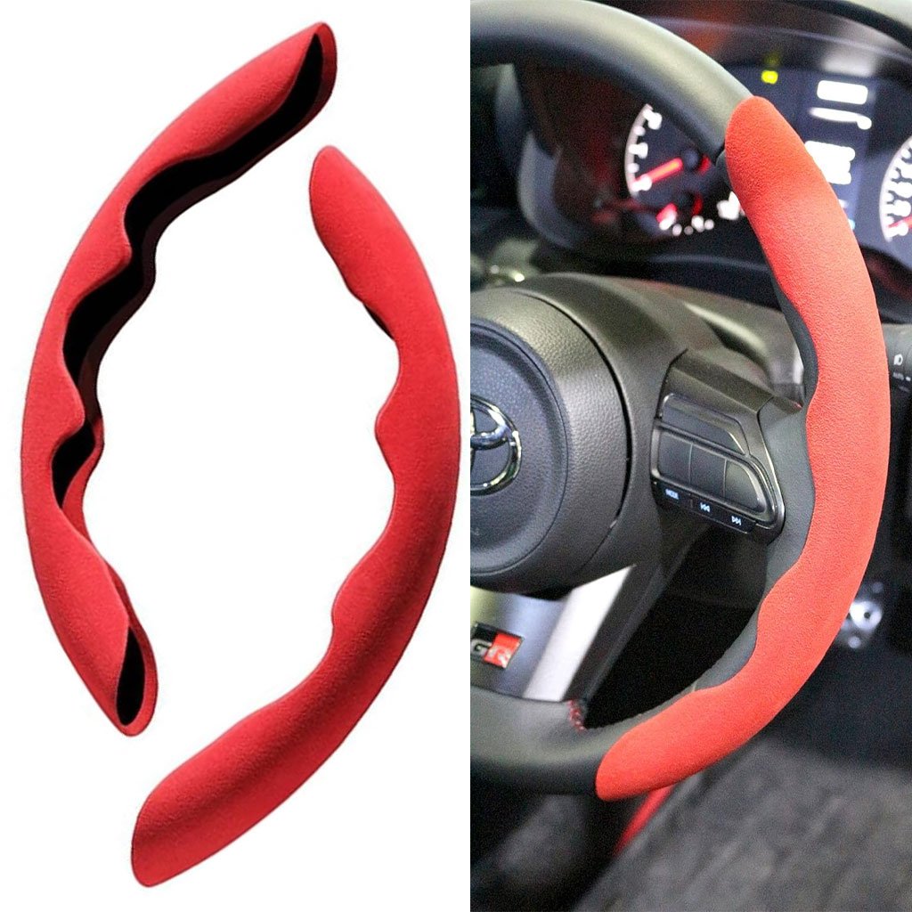 Couvre-Volant-Alcantara-cnc.jpg Housse de volant séparée tissue alcantara antidérapant – غطاء عجلة القيادة - الصورة 1