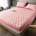 Ensemble 3Pcs Couvre-lit imperméable 2 Places Avec 2 Couvre Oreillers épais