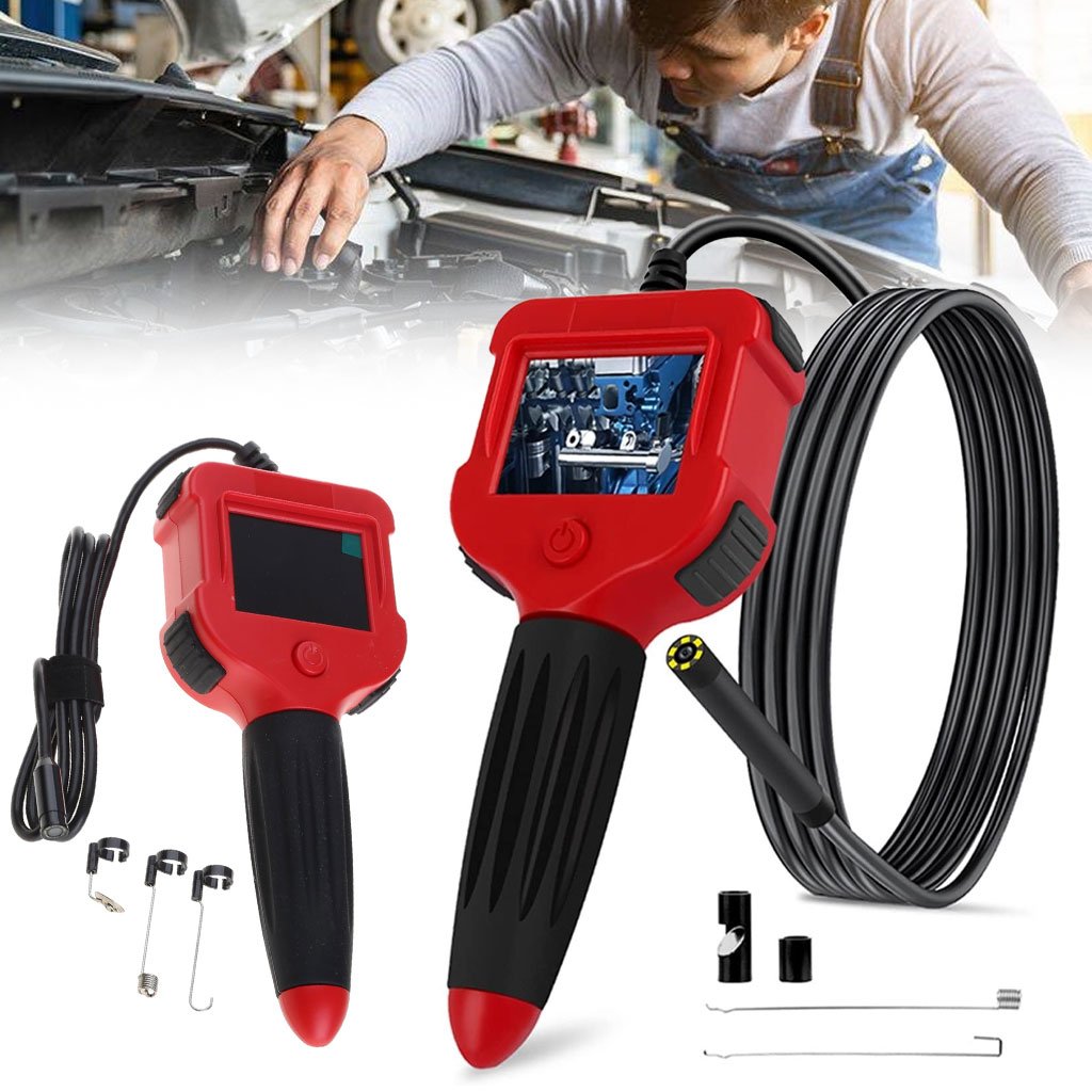 Endoscope-RED-cnc-2.jpg Caméra d’inspection endoscope industrielle avec écran LCD – كاميرة للأمكان الضيقة مع شاشة - الصورة 1