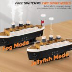 ⁦Bateau Jellyfish Diffuseur d’huiles essentielles 250ml avec télécommande – معطر جو على شكل باخرة⁩ - الصورة ⁦4⁩
