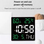 ⁦Horloge murale numérique forme carrée grand écran JH2301 – ساعة حائط رقمية⁩ - الصورة ⁦2⁩