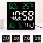 Horloge murale numérique forme carrée grand écran JH2301 – ساعة حائط رقمية