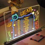 ⁦Tableau à Dessin LED coloré avec 4 stylos et Support 30x20cm – لوحة مضيئة للرسم والتلوين⁩ - الصورة ⁦2⁩