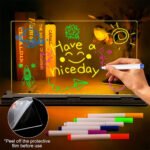 ⁦Tableau à Dessin LED coloré avec 4 stylos et Support 30x20cm – لوحة مضيئة للرسم والتلوين⁩ - الصورة ⁦3⁩