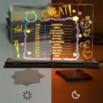 ⁦Tableau à Dessin LED coloré avec 4 stylos et Support 30x20cm – لوحة مضيئة للرسم والتلوين⁩ - الصورة ⁦4⁩