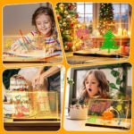 ⁦Tableau à Dessin LED coloré avec 4 stylos et Support 30x20cm – لوحة مضيئة للرسم والتلوين⁩ - الصورة ⁦5⁩