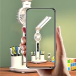 ⁦Lampe de bureau LED à double tête avec ventilateur et Horloge – مصباح مكتب مع منبه ومروحة مدمجة⁩ - الصورة ⁦3⁩