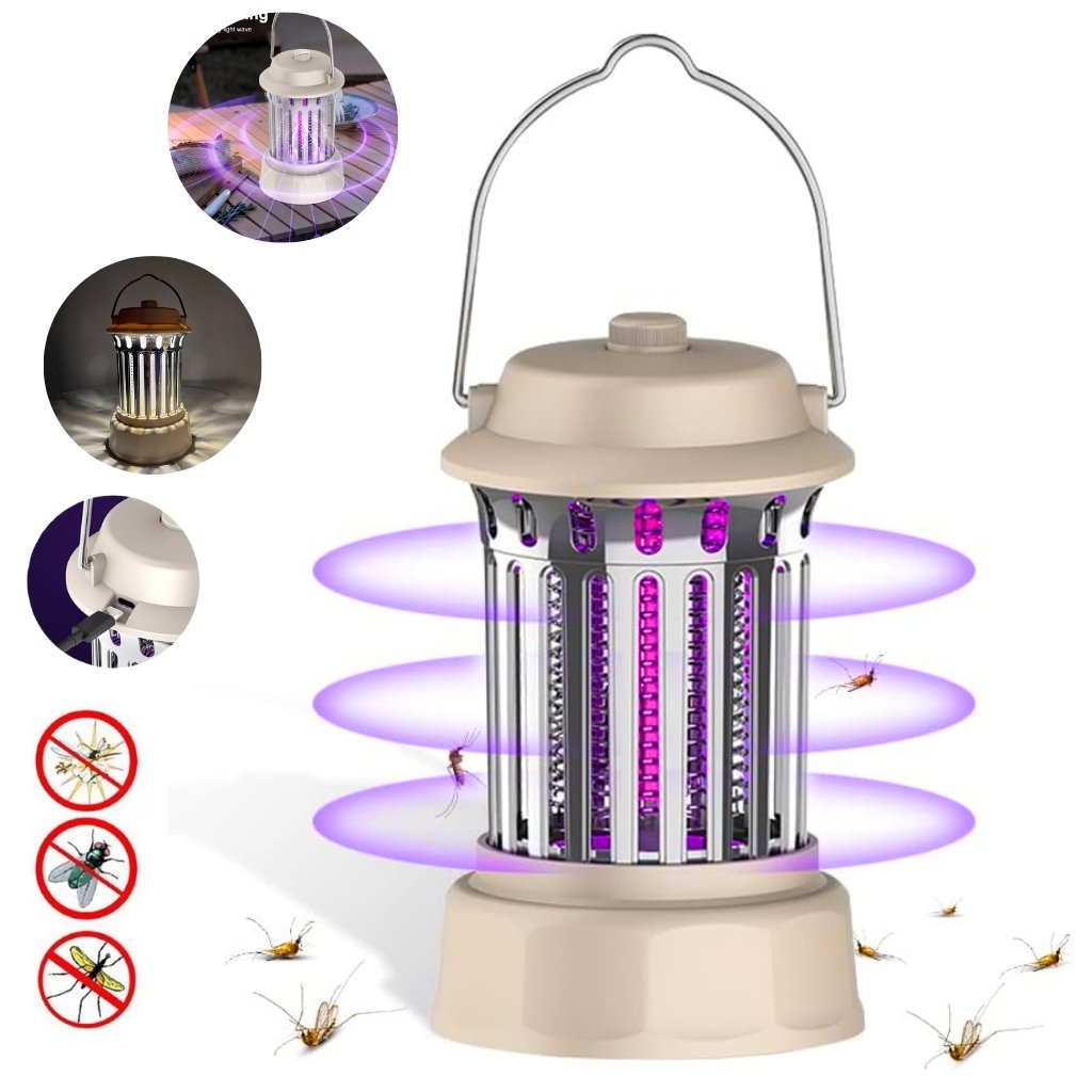 Lampe-anti-moustiquesuv21.jpg lanterne anti-moustique et lamp de camping 2in1 lumière 62 UV rechargeble - الصورة 1