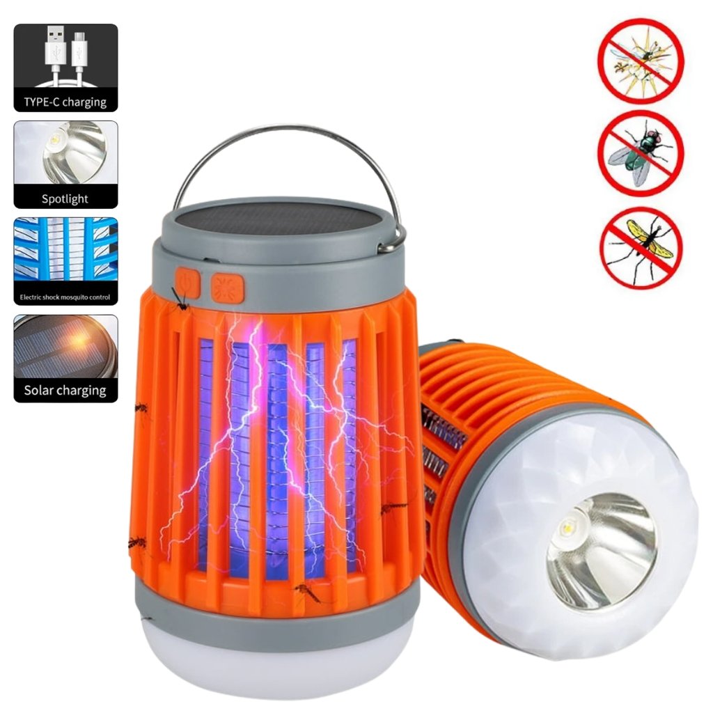 Lampe-anti-moustiquesuv2541.jpg Lampe anti-moustique 3en1 fonctionne à l'énergie solaire et alimentée par batterie rechargeable - الصورة 1