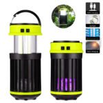lampe anti-moustiques rechargeable de camping 3en1 à énergie solaire IP65