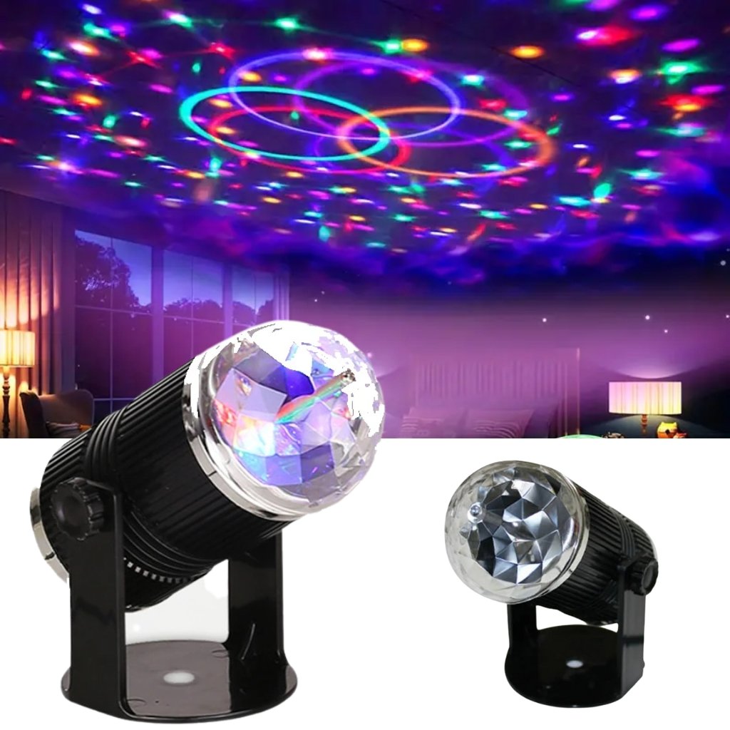 Lampe-de-projection-astrale5745x4f.jpg Projecteur boule cristal Rotative à Commande Vocale, Laser RVB LED 220V - الصورة 1