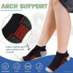 ⁦Chaussettes de Sport à la Cheville Antidérapant Orange – جوارب رياضية غير قابلة للإنزلاق⁩ - الصورة ⁦2⁩