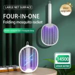 ⁦Tapette à Mouche électrique 3 en 1 3000V Rechargeable par USB – صاعق الناموس⁩ - الصورة ⁦4⁩