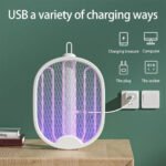 ⁦Tapette à Mouche électrique 3 en 1 3000V Rechargeable par USB – صاعق الناموس⁩ - الصورة ⁦2⁩