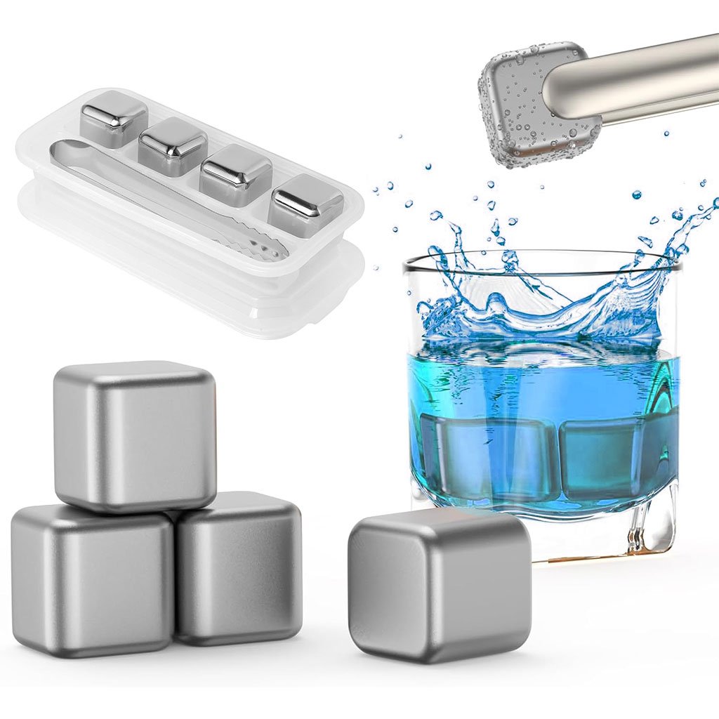 Pierres-Glace-cnc-1.jpg Pierres de glaçons réutilisables en acier inoxydable pour votre boisson – مكعبات الثلج للتبريد لمدة طويلة - الصورة 1