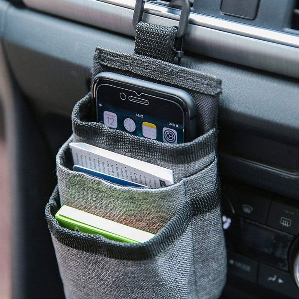 Practical-1-1.jpg Organiseur de poche pour grille d’aération de voiture – منظم أغراض في السيارة - الصورة 1