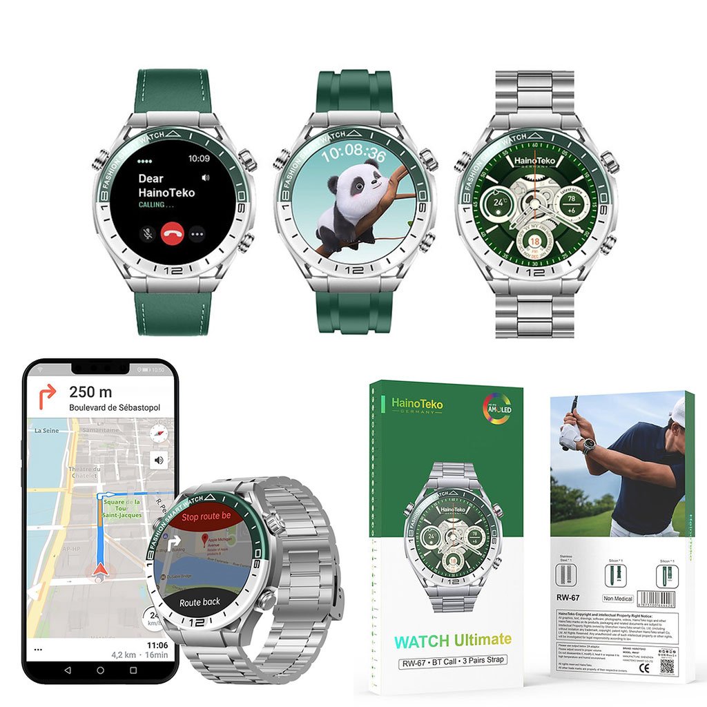 RW67-cnc-1.jpg Smart Watch Haino Teko RW67 avec Fonction de Lecture de Maps – ساعة ذكية أصلية - الصورة 1