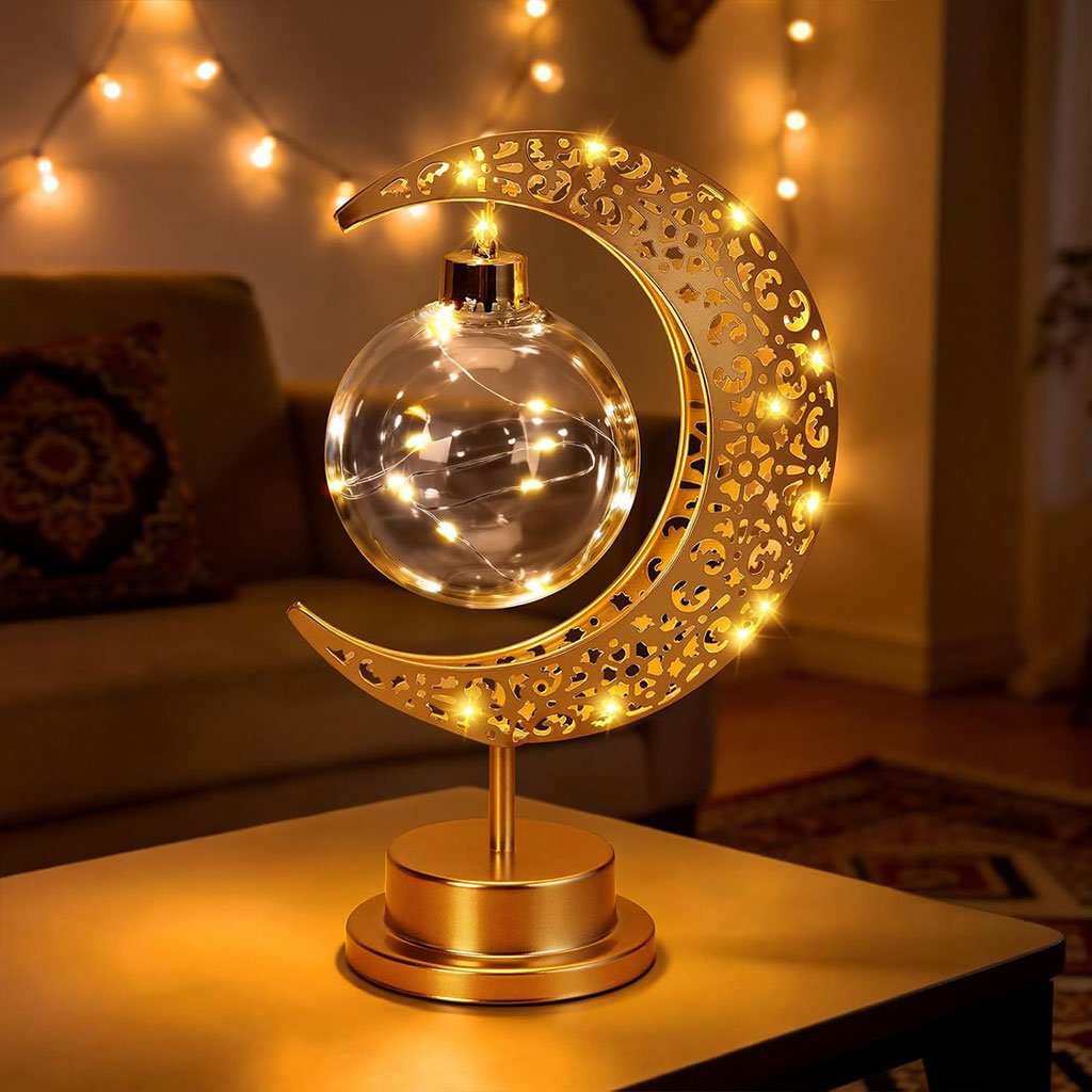 Ramadan-Light-cnc.jpg Lampe de table LED en forme de lune décoration Ramadan – مصباح ديكور رمضان - الصورة 1