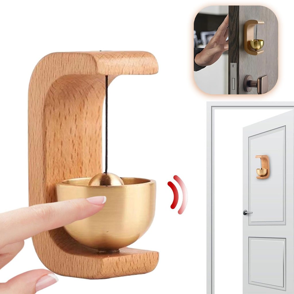 Ring-Bell-cnc-7.jpg Sonnette de porte vintage style japonais en bois – جرس باب بتصميم أنيق - الصورة 1