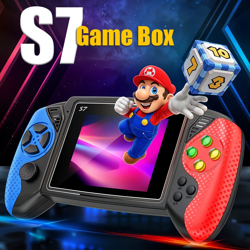 S7-Gamebox-CNC.jpg Sup Game Box S7 400 en 1 avec Batterie intégrée et sortie TV – جهاز ألعاب كلاسكية - الصورة 1