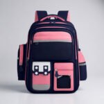 ⁦Sac à Dos Enfant pour École primaire de Haute Qualité Bleu et Rose – حقيبة ظهر مدرسية للأطفال أزرق ووردي⁩ - الصورة ⁦2⁩