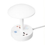⁦Multiprise et lampe de bureau 2500W avec USB Ports à intensité variable 3 couleurs⁩ - الصورة ⁦3⁩