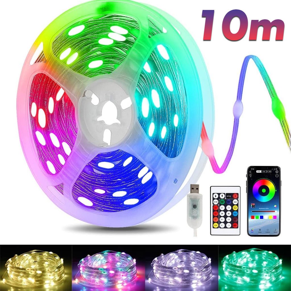 Strip-10m-cnc-2.jpg App Smart LED RGB 10m Bluetooth/Musique Contrôle IP 65 étanche - الصورة 1